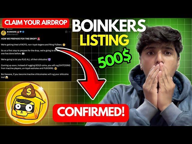 Boinkers Finally listing ||Boinkers Airdrop Listing Date Tokens Withdrwal Start | Boinkers airdrop