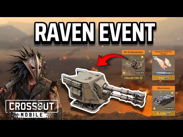 Raven Event • NEW Relic Mastodon, Muramasa, Reaper, Hologram 'Wings' • Crossout Mobile