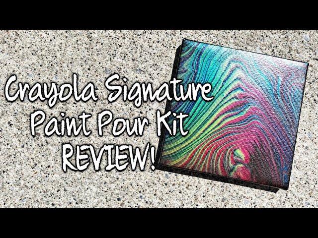 Crayola Signature Paint Pour Kit Review! Easy Fluid Art!