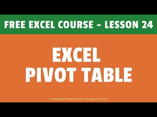 Excel Pivot Table (Intro, Formatting, Grouping, Slicers, Calculated Fields) | FREE Excel Course