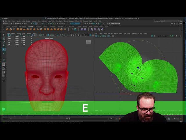 UV Mapping the Head: part 1 UV Building in Maya; Demo, ADV Anim