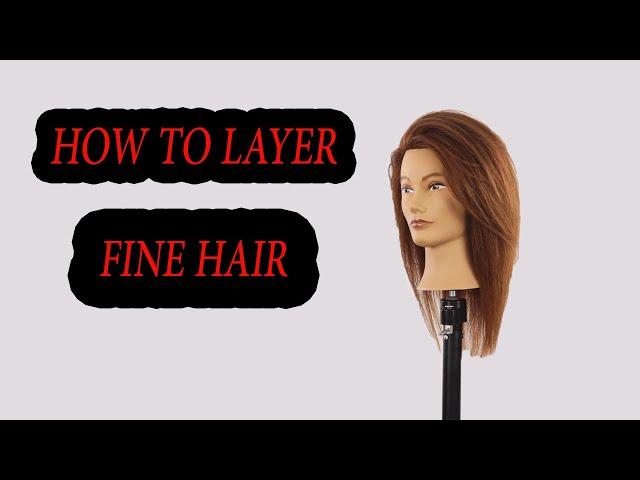 How to cut medium layers for fine hair step by step,tutorial #layers#finehair#howto