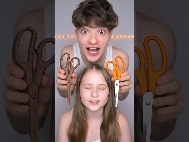 Chocolate VS Real ASMR With My Little Sister! 