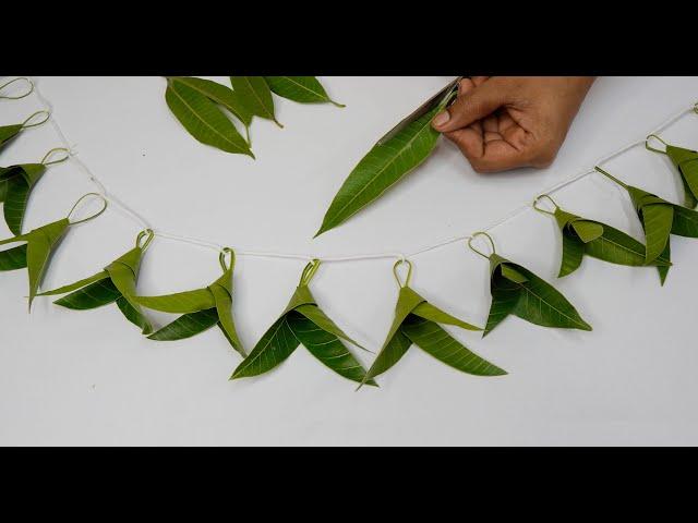 Traditional Mango leaf Toran for Festivals ||  Mango leaf Decoration idea