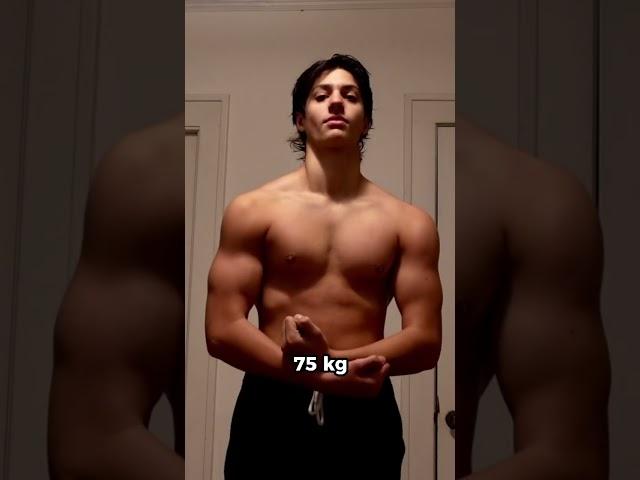 52 kg ️ 75 kg | transformação de corpo natural #shorts