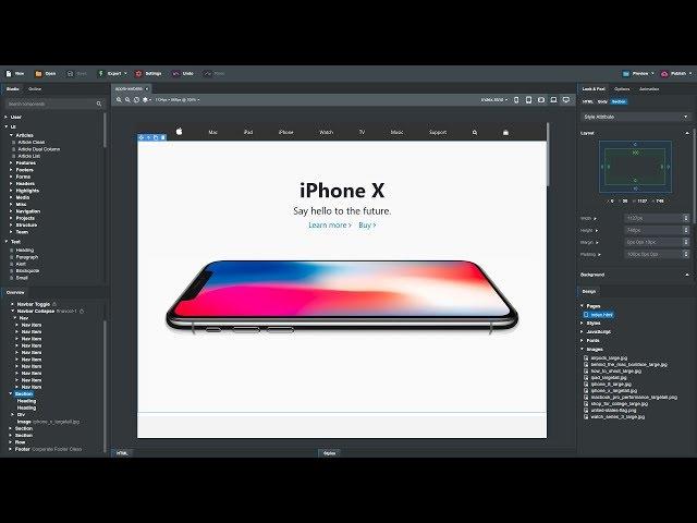 Creating Apple's Website in Bootstrap Studio 4 (Tutorial)