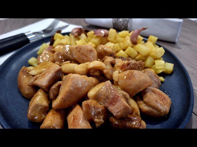 POLLO AL AJILLO, receta fácil en 20 minutos