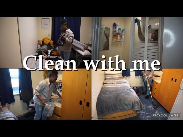 Deep clean my tiny uni room with me || malaika Katchunga