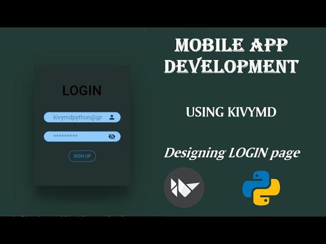 Designing LOGIN page using KIVYMD || Mobile App Development