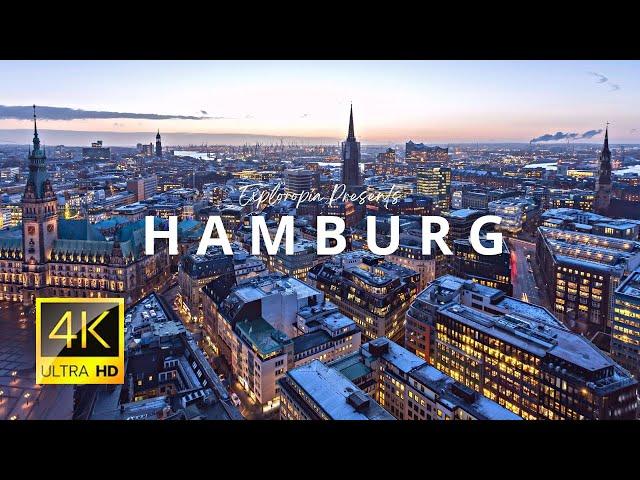 Hamburg, Germany  in 4K ULTRA HD 60 FPS Video by Drone