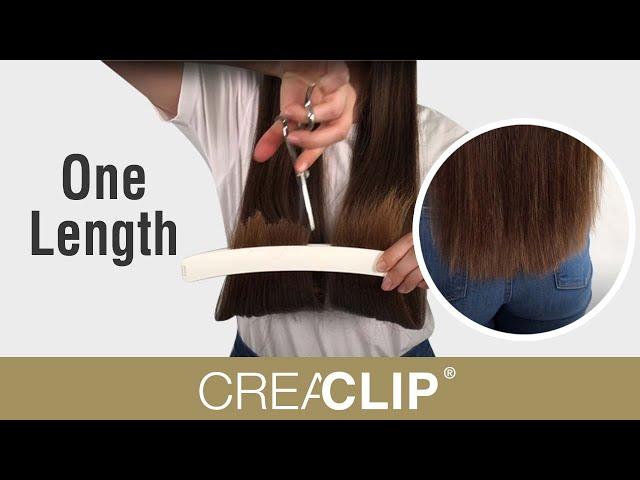 CreaClip One Length Hair Cut On Self