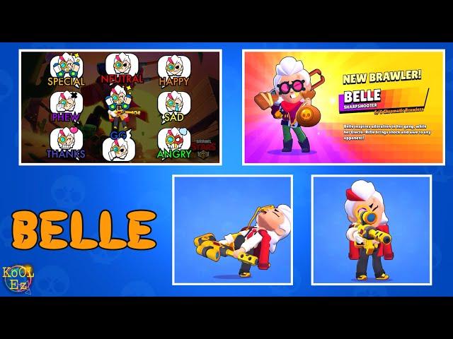 Belle & Belle Goldhand - Pins and Voices + All animations | Brawl Stars