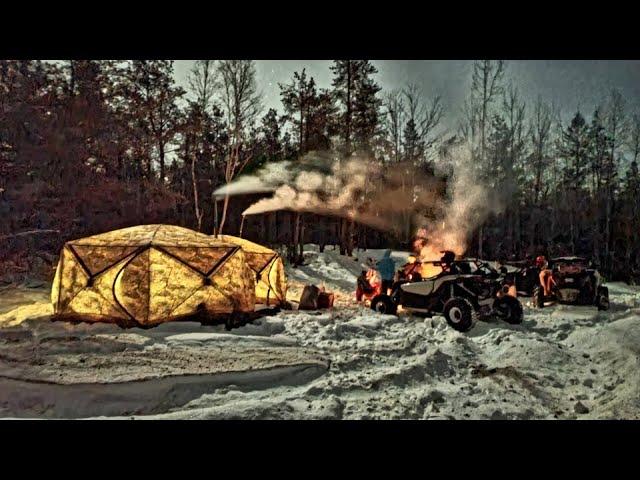 We Camp Outside in -28c Weather With SXS Blog And Cleetus