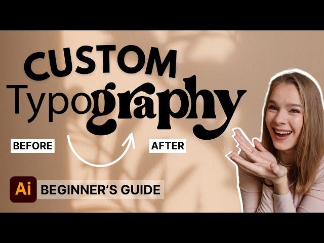 HOW TO MANIPULATE TYPOGRAPHY & Customise Type in Adobe illustrator: Beginner Graphic Design Tutorial