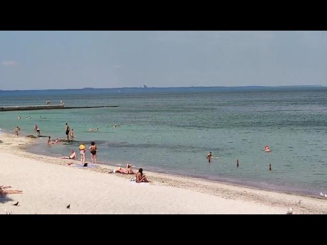 Summer walk at the seaside in Odessa, Ukraine