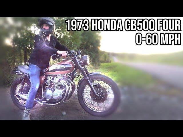 1973 Honda CB500 0-60 MPH | Carburetor Synchronizing