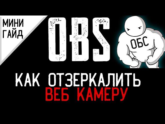 Как отзеркалить камеру в обсе?отразить по горизонтали [мини гайд obs]