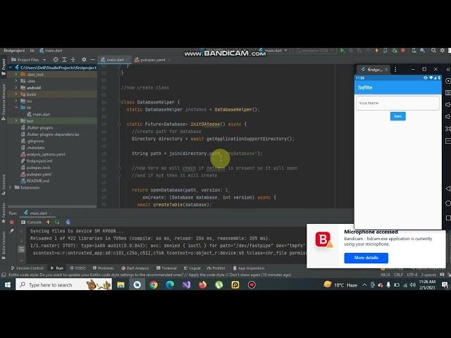 Flutter Sqflite || local database in flutter || Local Storage in android