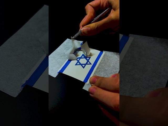 Drawing the flag of Israel  What’s next? #painting #creative #art