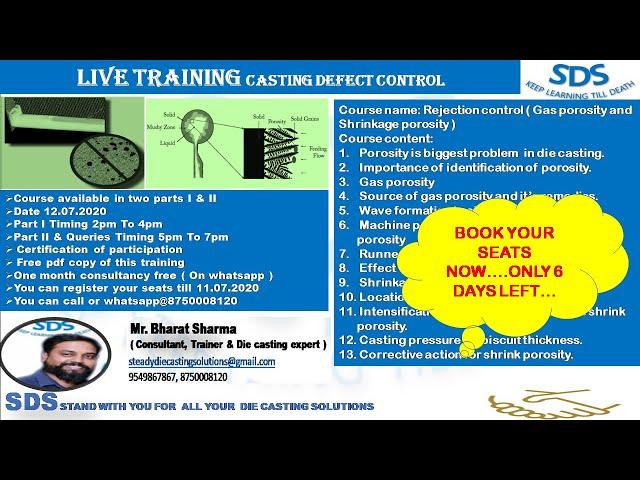 DEFECT CONTROL ( SHRINKAGE POROSITY & GAS POROSITY )