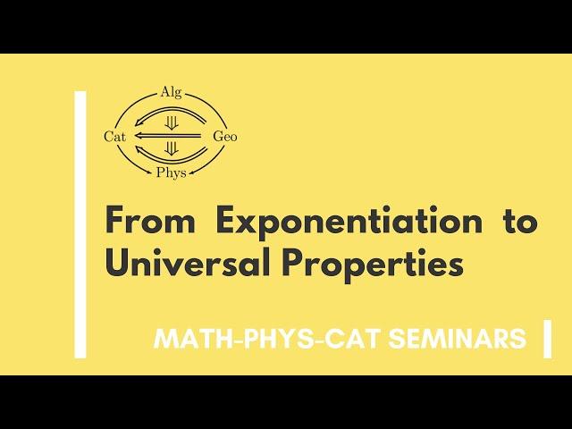 From an Exponentiation Rule to Universal Properties