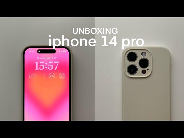 unbox with me: iphone 14 pro (silver)  ASMR