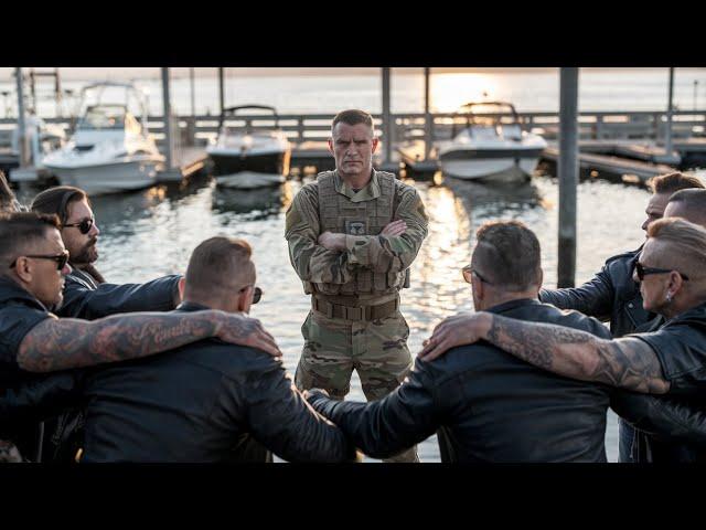 Bikers Mess with the WRONG Soldier at a Boat Dock