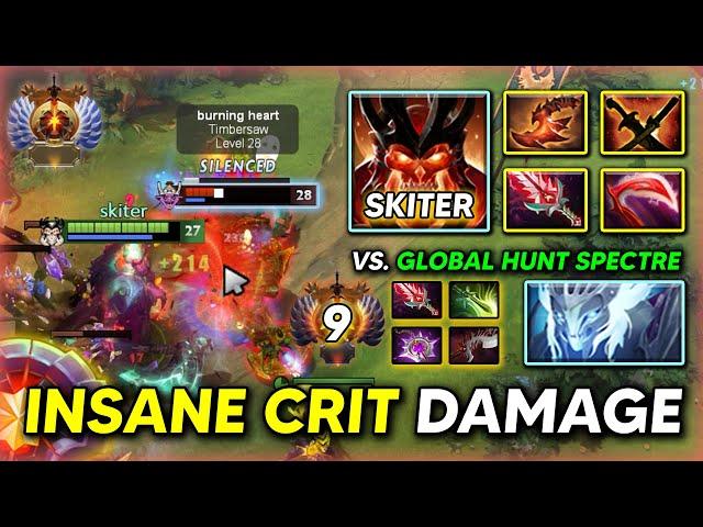 INSANE CRIT DAMAGE CARRY By Skiter Wraith King Bloodthorn Item Build Brutal Sword Smash Vs. Spectre