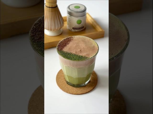 Warm Double Chocolate Matcha Latte | make the famous cafe recipe at home!