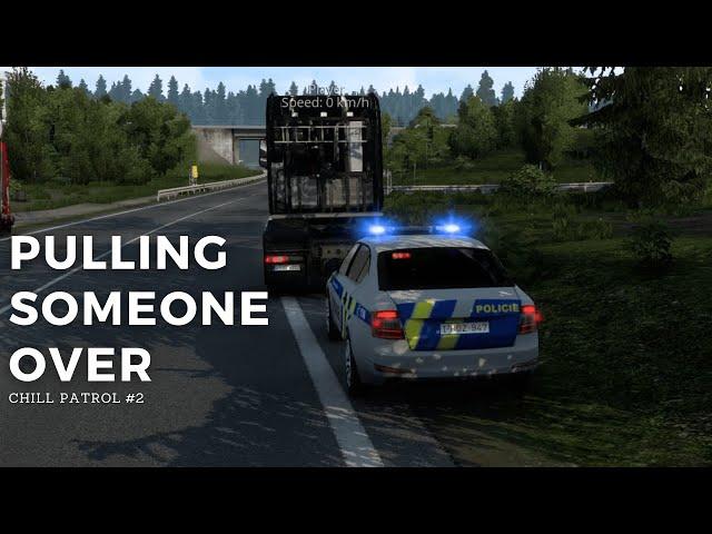 TruckersMP Game Moderator | Pulling Someone Over | Chill Police Patrol #2