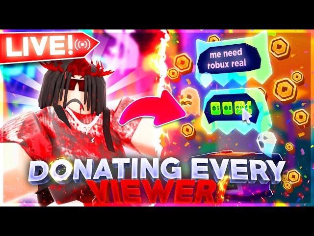  LIVE!!! DONATING ROBUX IN PLS DONATE!