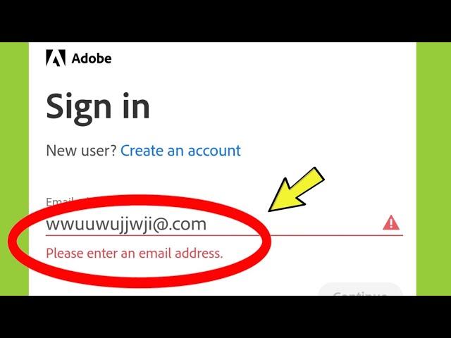 Fix Adobe Account || Please enter an email address Problem Solve