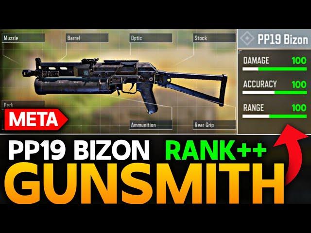 BEST Pp19 BIZON GUNSMITH in CODM for RANK  | CALL OF DUTY MOBILE best class setup for PP19 BIZON|