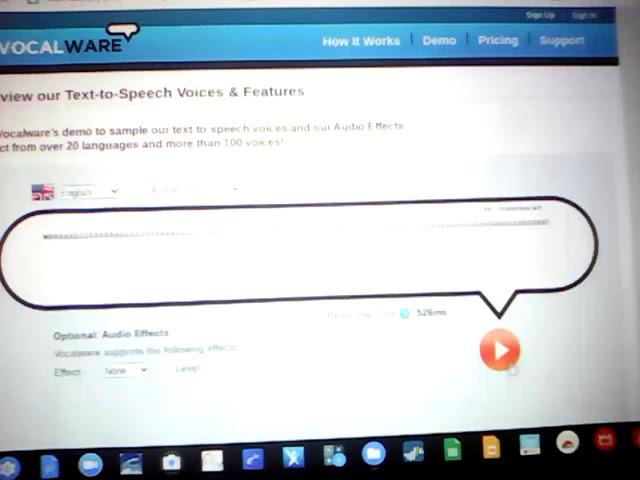 My collection of crying voices from Vocalware/Text-to-Speech Demo