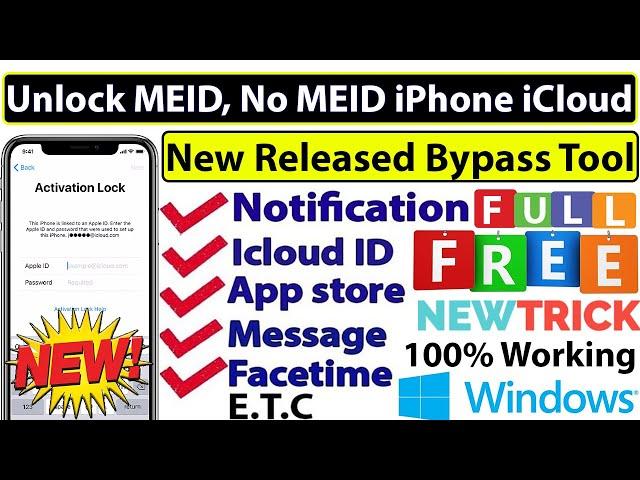 How to Bypass MEID, No MEID iPhone iCloud with Everything Fix in Full Free | 100% Working Method