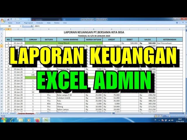 Cara membuat Laporan Keuangan di Excel dengan Cepat