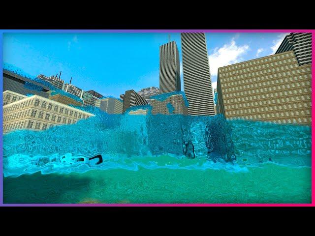 So I Tried To Flood BigCity... ( GWater 1.4 ) | Garry's Mod