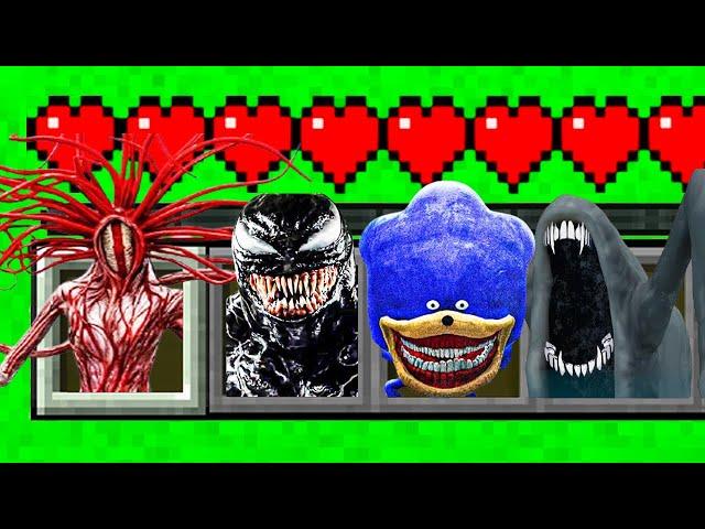 LES TRANSFORMATIONS INTERDITES DE MAMAN ZOOCHOSIS, VENOM 3, SEA EATER ET SONIC TAPES SUR MINECRAFT !