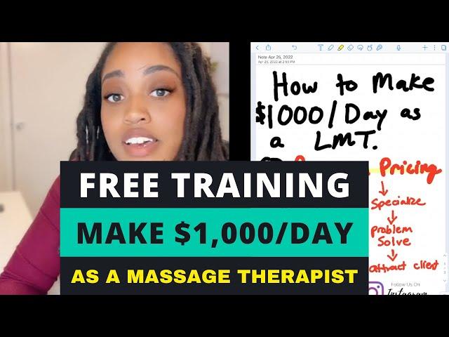 How To Make $1000/Day As A Massage Therapist | 2022 | True Massage & Bodywork