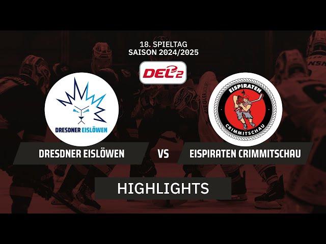 DEL2: Dresdner Eislöwen vs. Eispiraten Crimmitschau | Highlights - 18.Spieltag | SDTV Eishockey