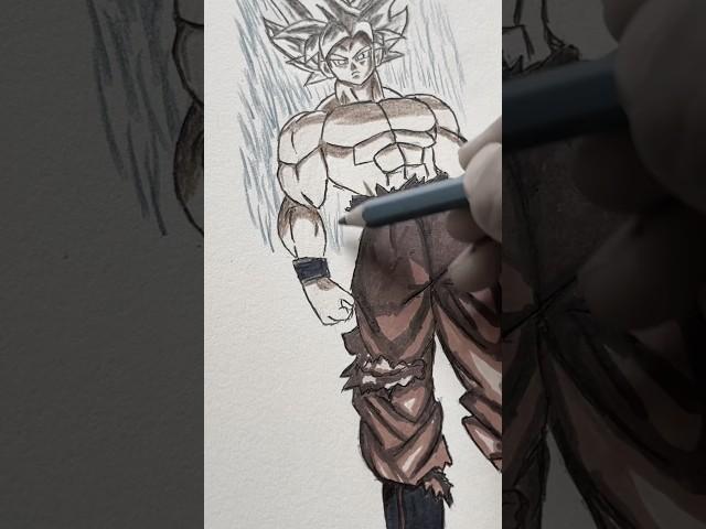 Drawing goku ultra instinct || dragon ball characters drawing || #animedrawing #goku #vegeta #art