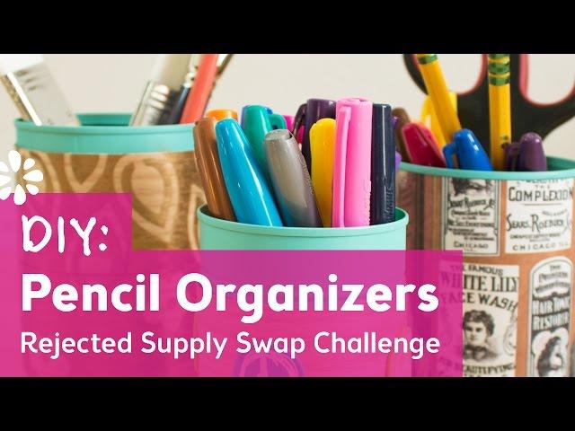 DIY Pencil Organizers | Rejected Supply Swap Challenge with Karen Kavett | Sea Lemon