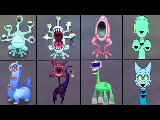 My Singing Monsters Vs Fanmade, The Monster Explorers, Incredibox Sprunki | Compare Redesigns