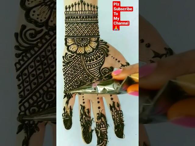 Arabic mehndi for Front hands |Simple Mehndi Design |आसान मेंहदी डिजाइन #shorts #shortvideo