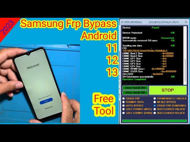 Samsung FRP Bypass/Unlock 2023 With Fre Tool | Samsung Google Account Remove Android 12/13 | 1 Click