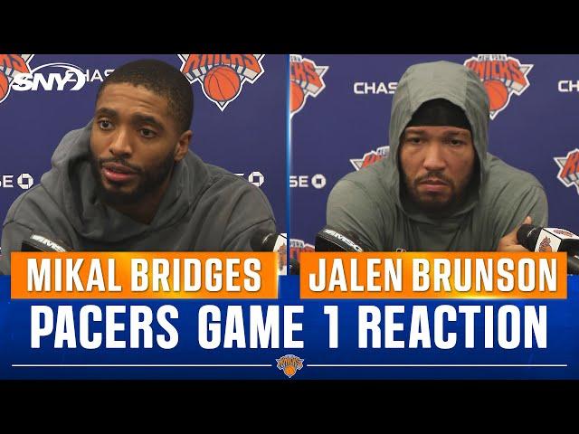 Jalen Brunson and Mikal Bridges on adjustments Knicks will make for Game 2 vs Pacers