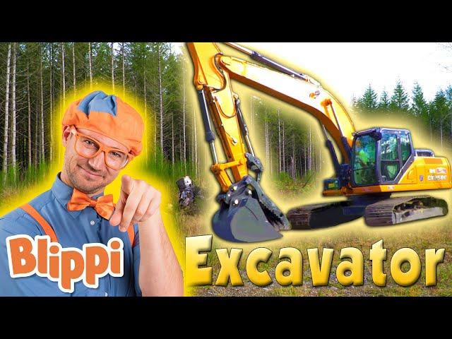 Blippi | Blippi Explore an Excavator | Educational Videos for Toddlers | Cars for Children