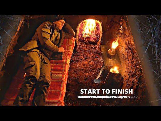 Building a Underground Bunker | Start to Finish - all Stages of Construction with Alex Bushcraft