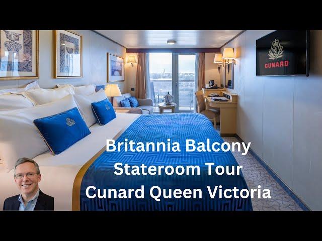 Britannia Balcony Stateroom Tour I Cunard Queen Victoria #travel