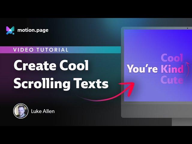 Create Awesome Scrolling Texts with Motion.page/GSAP 